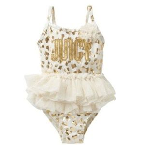 Juicy Couture Foil Animal Print Tutu Swimsuit